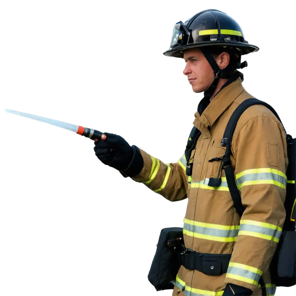 HighQuality-PNG-Image-of-a-Firefighter-Capturing-Heroism-with-Clarity