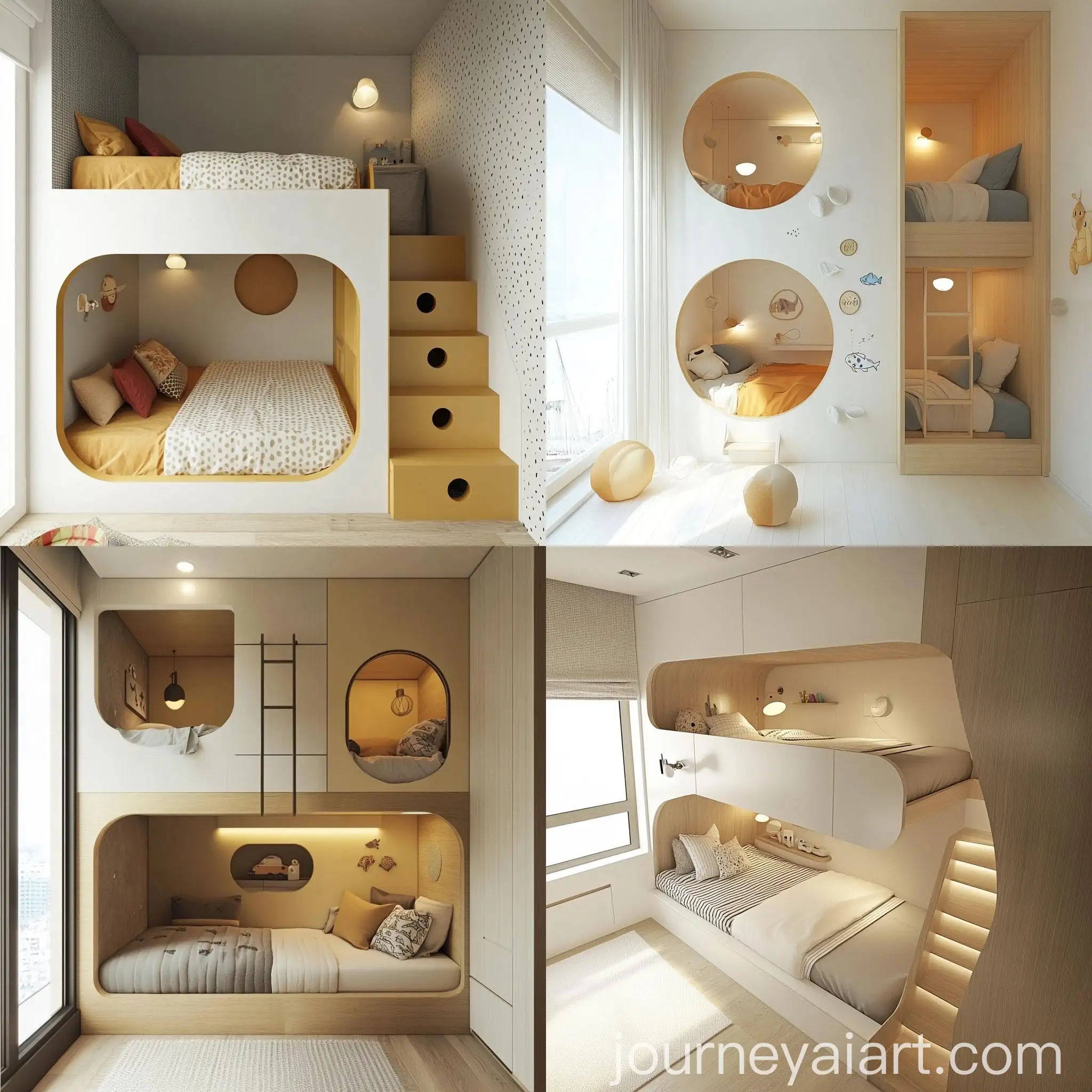 Minimalist-Kids-Rooms-Design-with-Unique-Opposite-Access