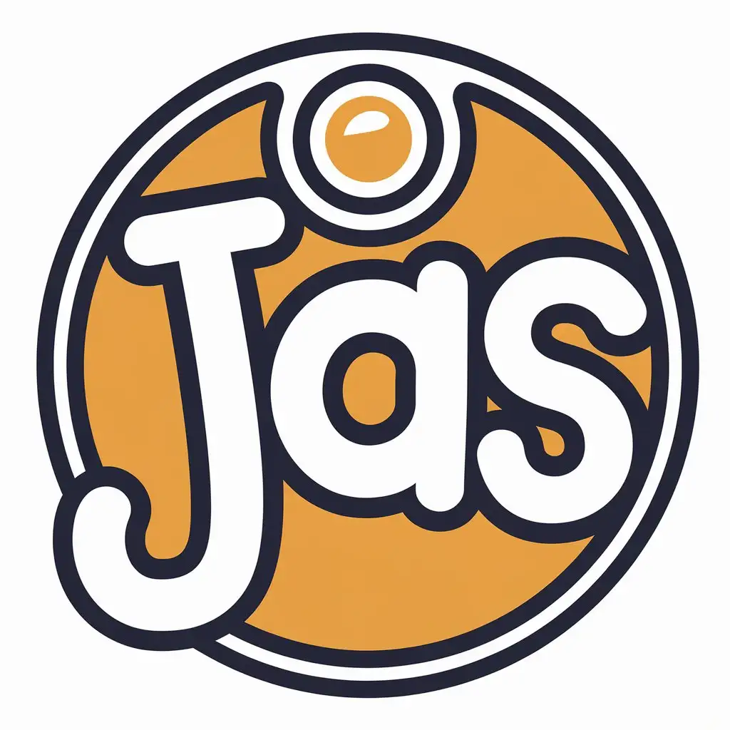 LOGO Design for JAS Playful Circle with Clear Background