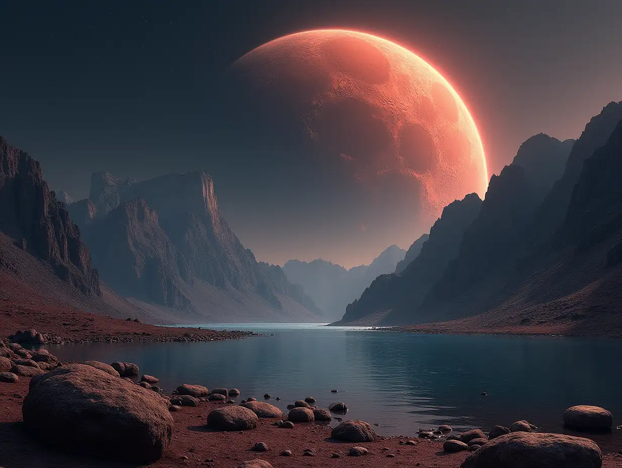 Loch auf dem Mars