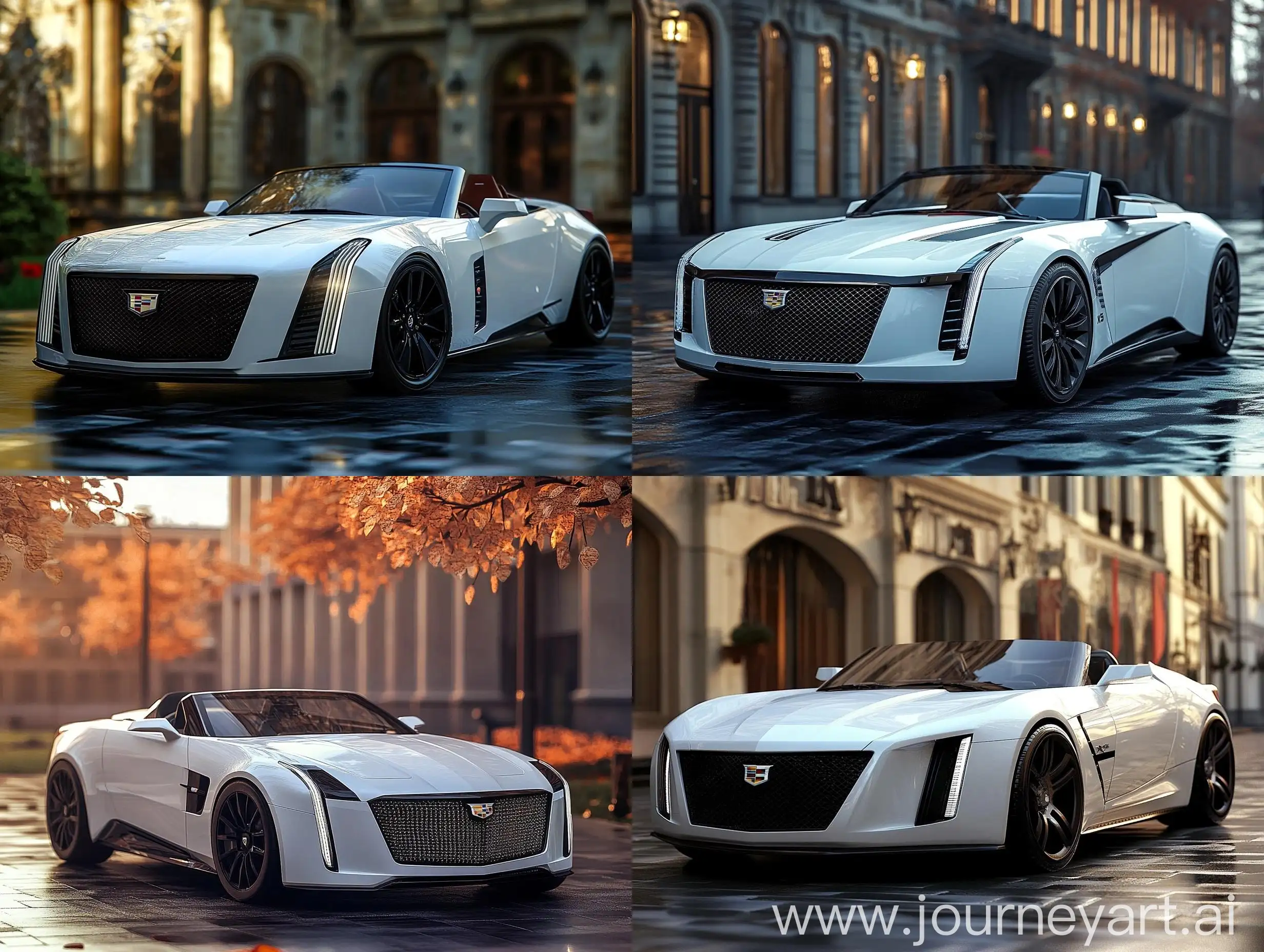 2025-Cadillac-XLR-Roadster-Sleek-Front-Side-View-at-Noon-in-a-Townscape