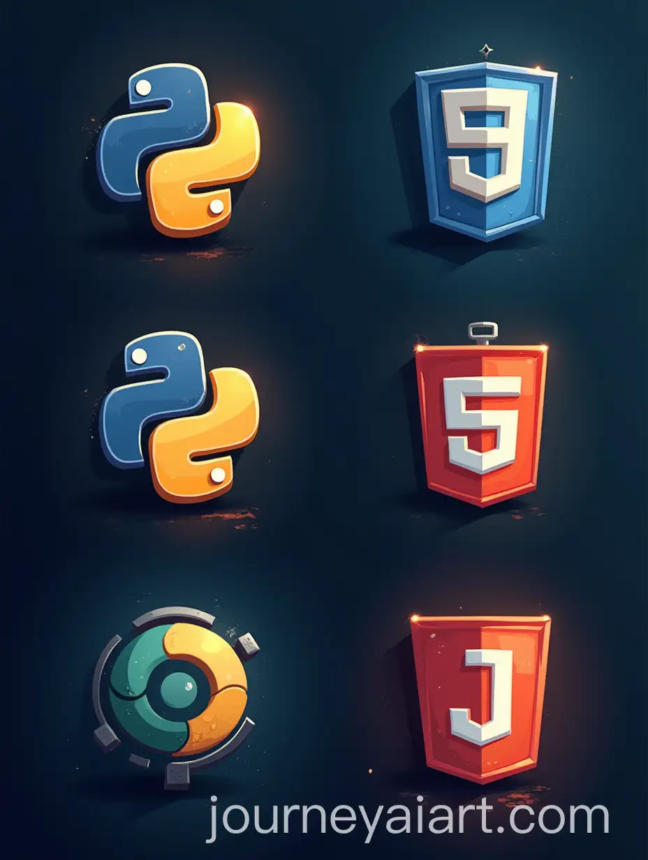 HighTech-Icons-of-Python-CSS-HTML-Django-and-JavaScript