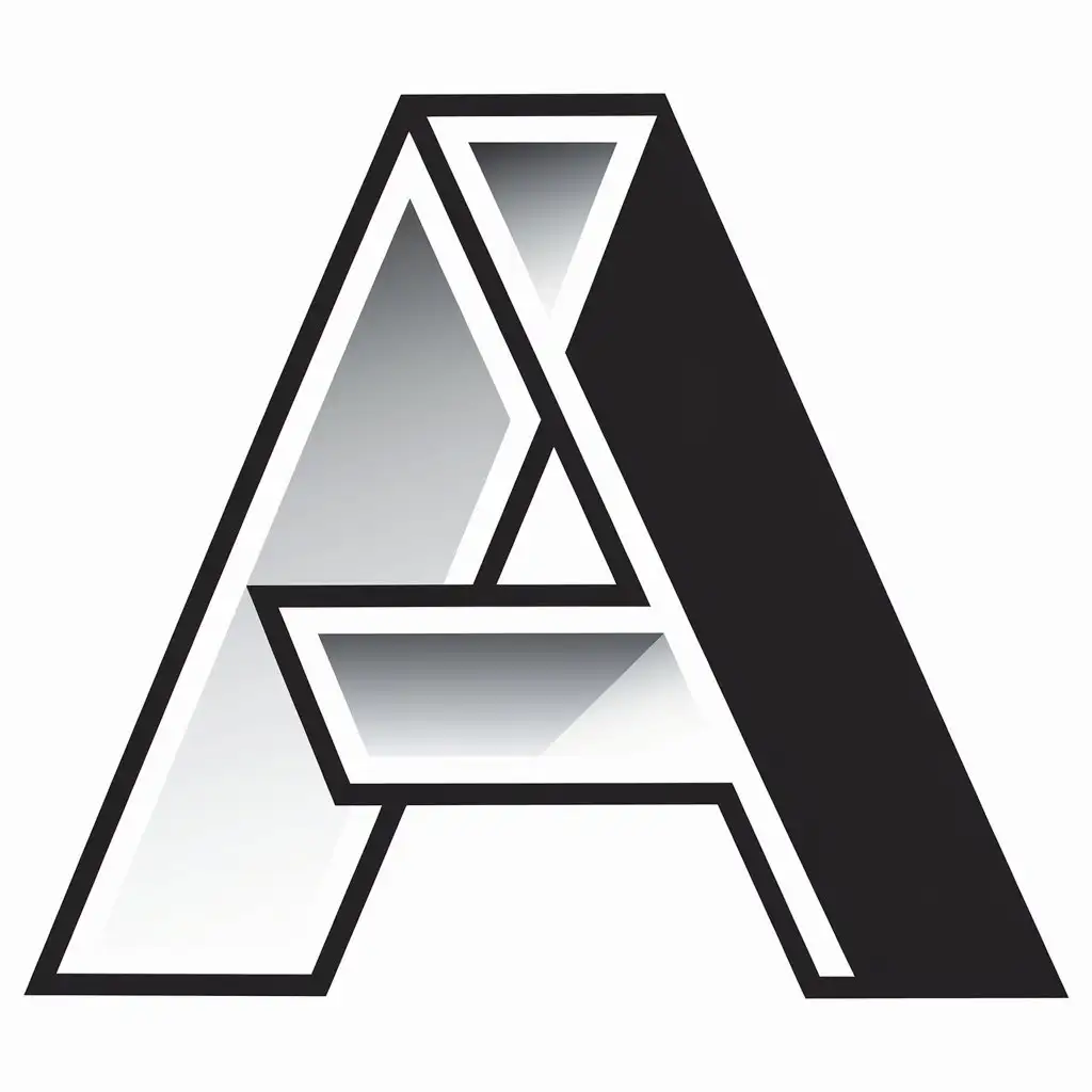 a vector logo design,with the text "A", main symbol:A,Moderate,clear background