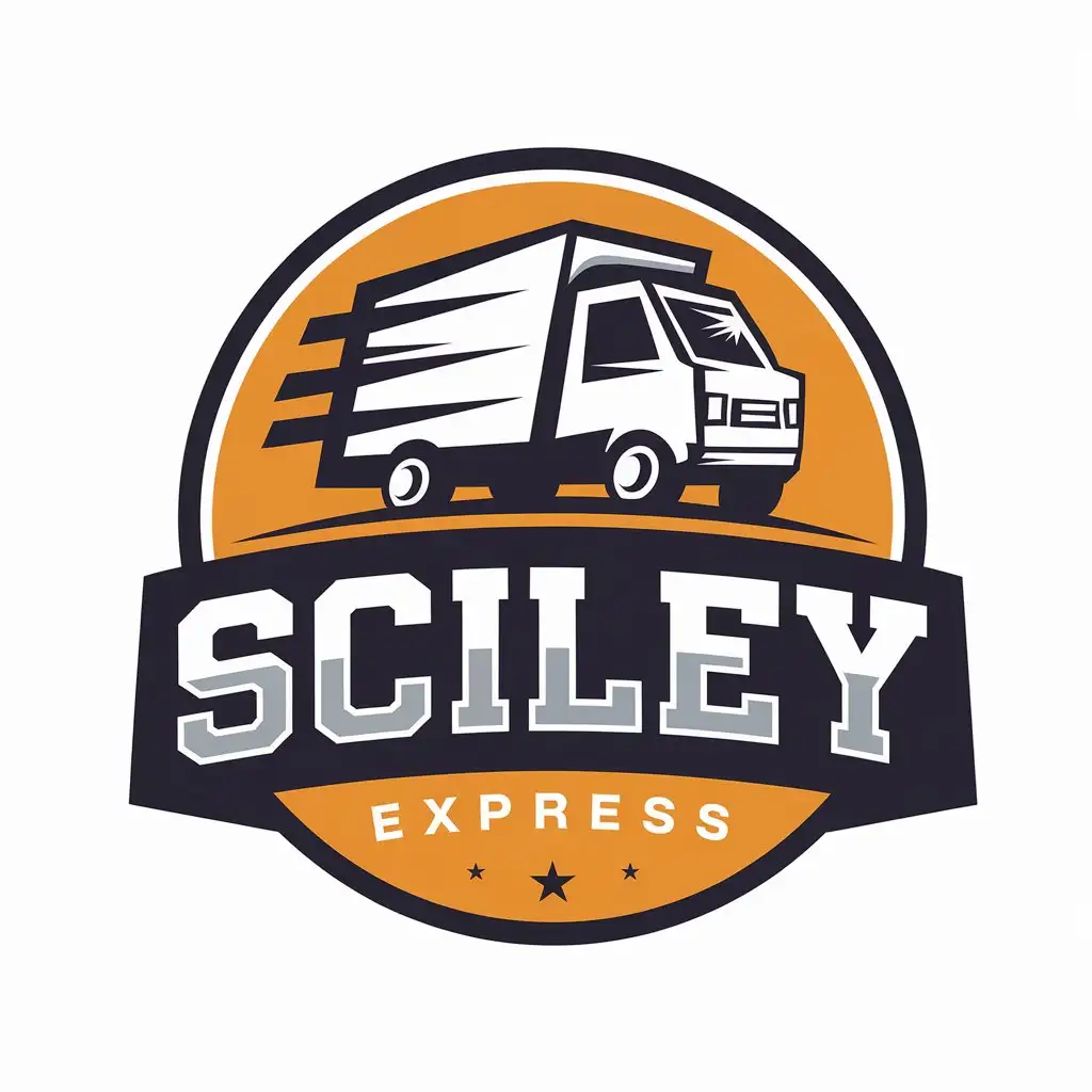 LOGO Design for Sciley Express Vector Logo Featuring Delivery Symbol for Travel Industry