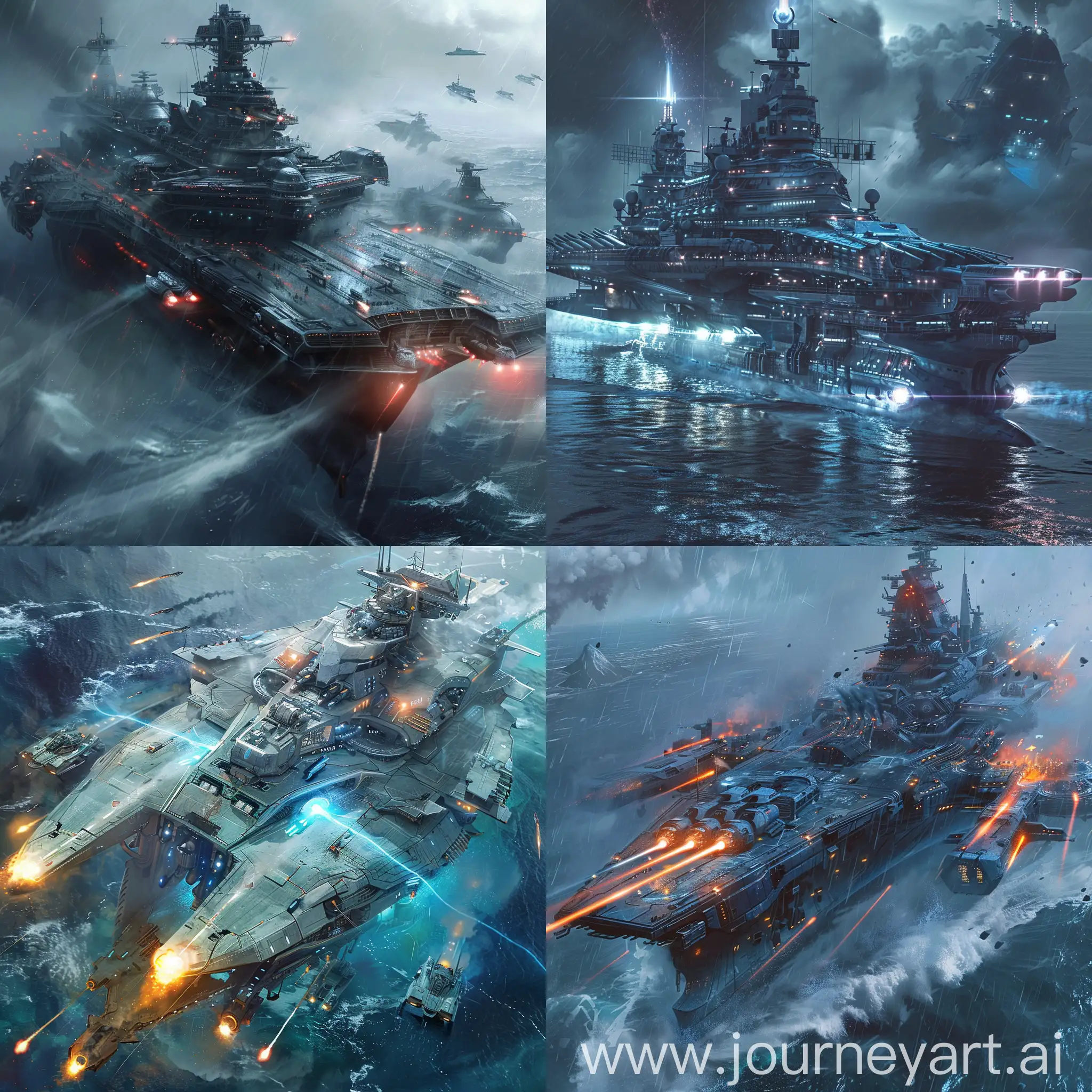 Futuristic-Giant-Water-Battleship-with-Conventional-Guns-Laser-Cannons-and-Missiles