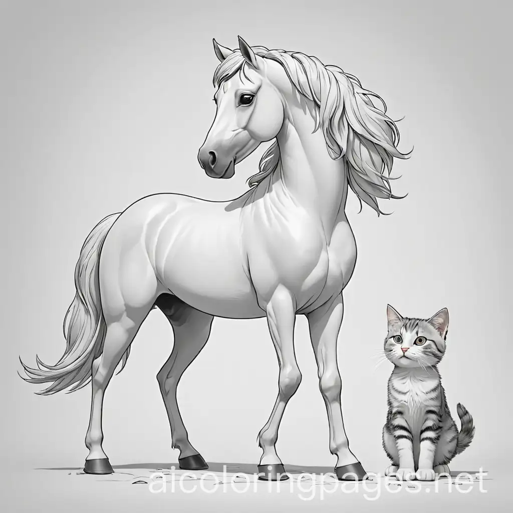 Playful-Horse-and-Cat-Coloring-Page-for-Kids