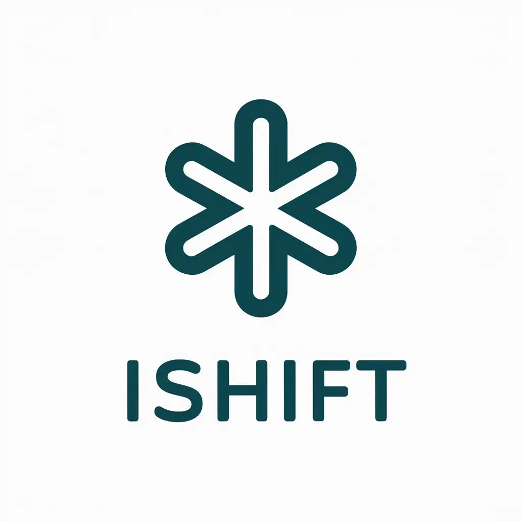 a vector logo design,with the text "iShift", main symbol:phythm,complex,clear background