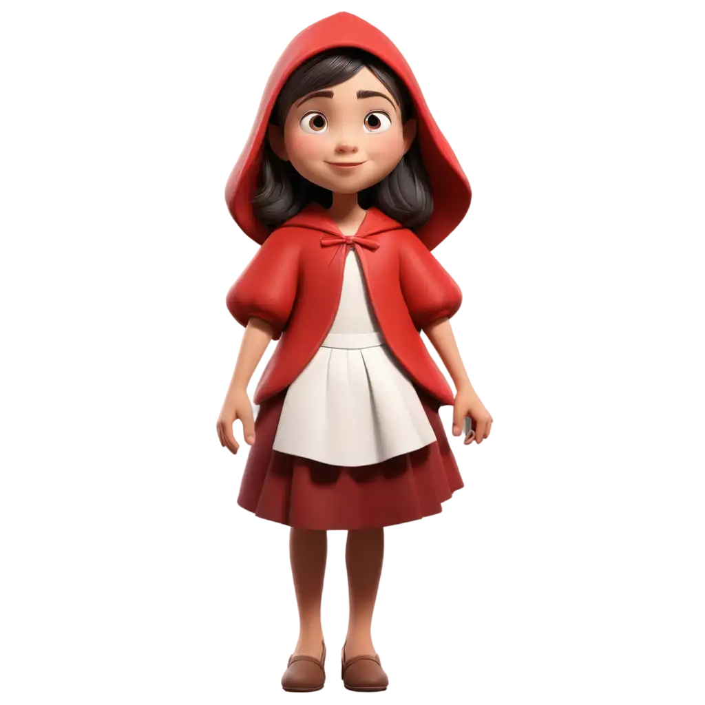 Little-Red-Riding-Hood-Aged-8-Cartoon-Character-in-Disney-3D-Style-PNG-Image