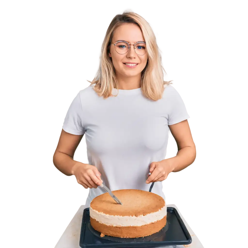 Blonde-Girl-Baking-a-Delicious-Cake-in-a-Modern-Kitchen-PNG-Image