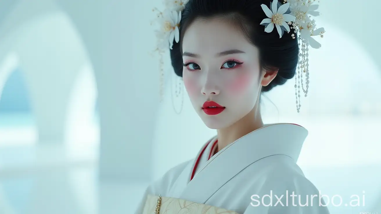 Futuristic-Asian-Geisha-in-Minimalist-Aesthetic