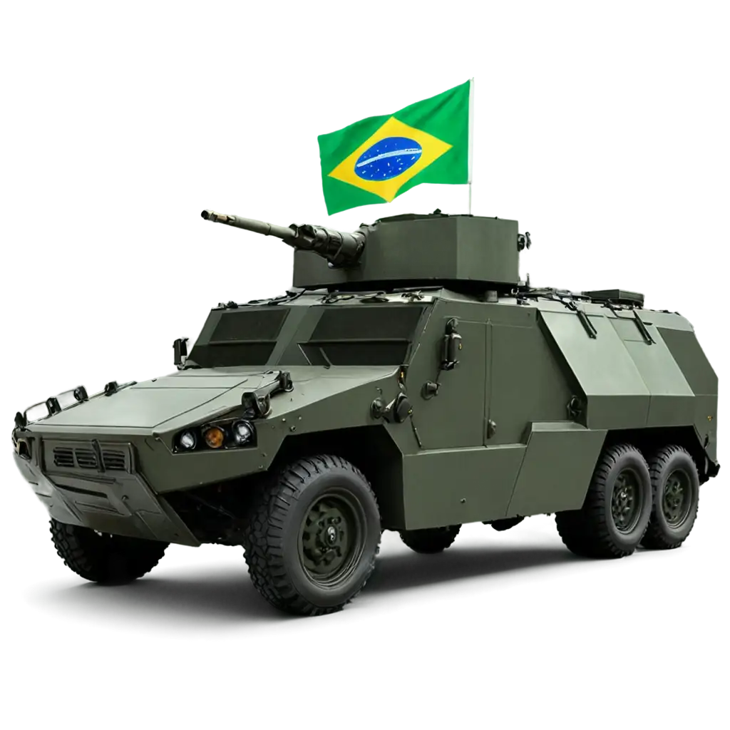 PNG-Image-of-an-Armored-Vehicle-with-the-Brazilian-Flag-Enhancing-Online-Presence