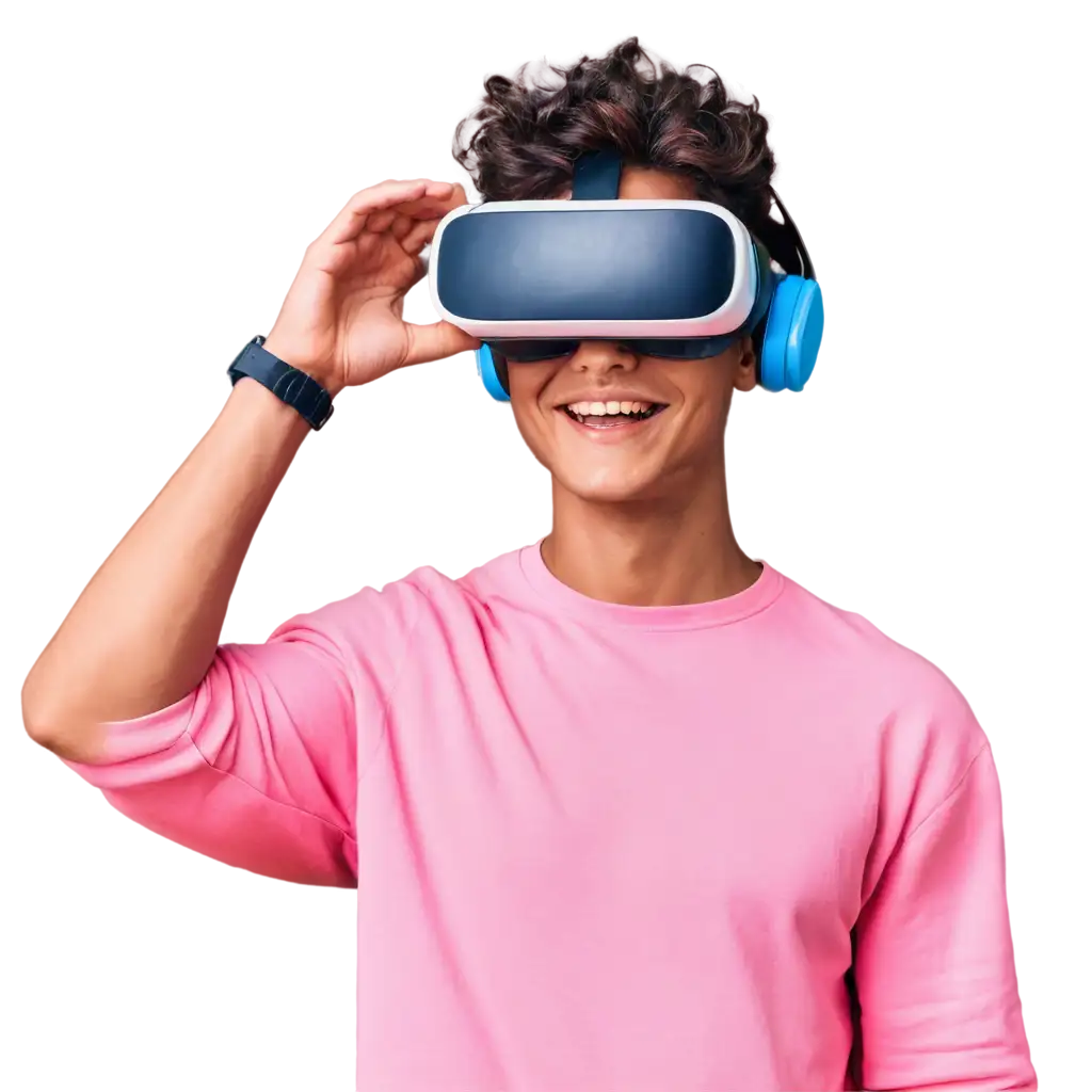 Futuristic-Young-Man-with-Virtual-Reality-Viewer-in-Neon-Colors-PNG-Image-for-HighQuality-Visuals