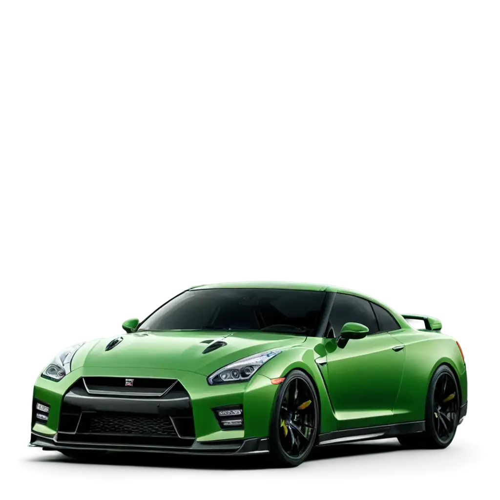 Green-Nissan-GTR-PNG-Image-HighQuality-Illustration-of-a-Classic-Sports-Car