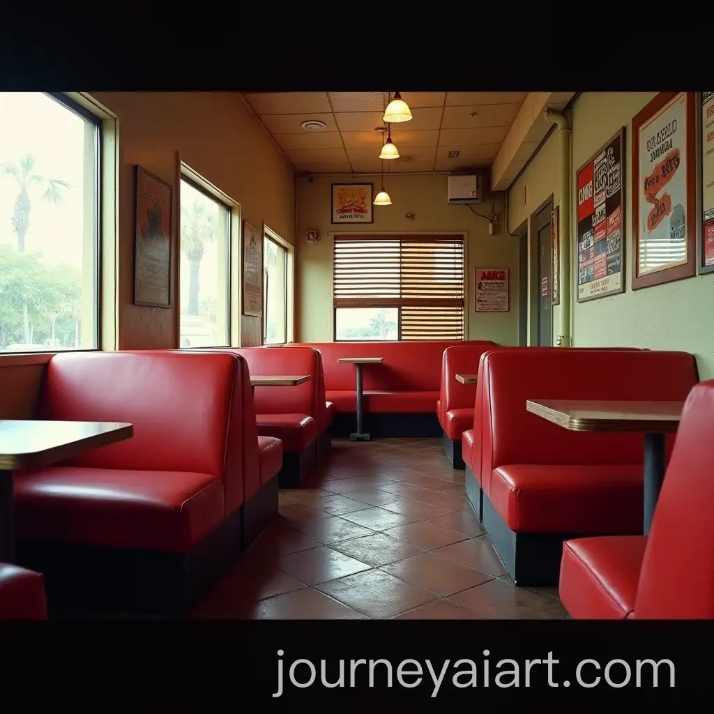 Nostalgic-90s-American-Caf-with-Red-Sofas-and-Vintage-Decor