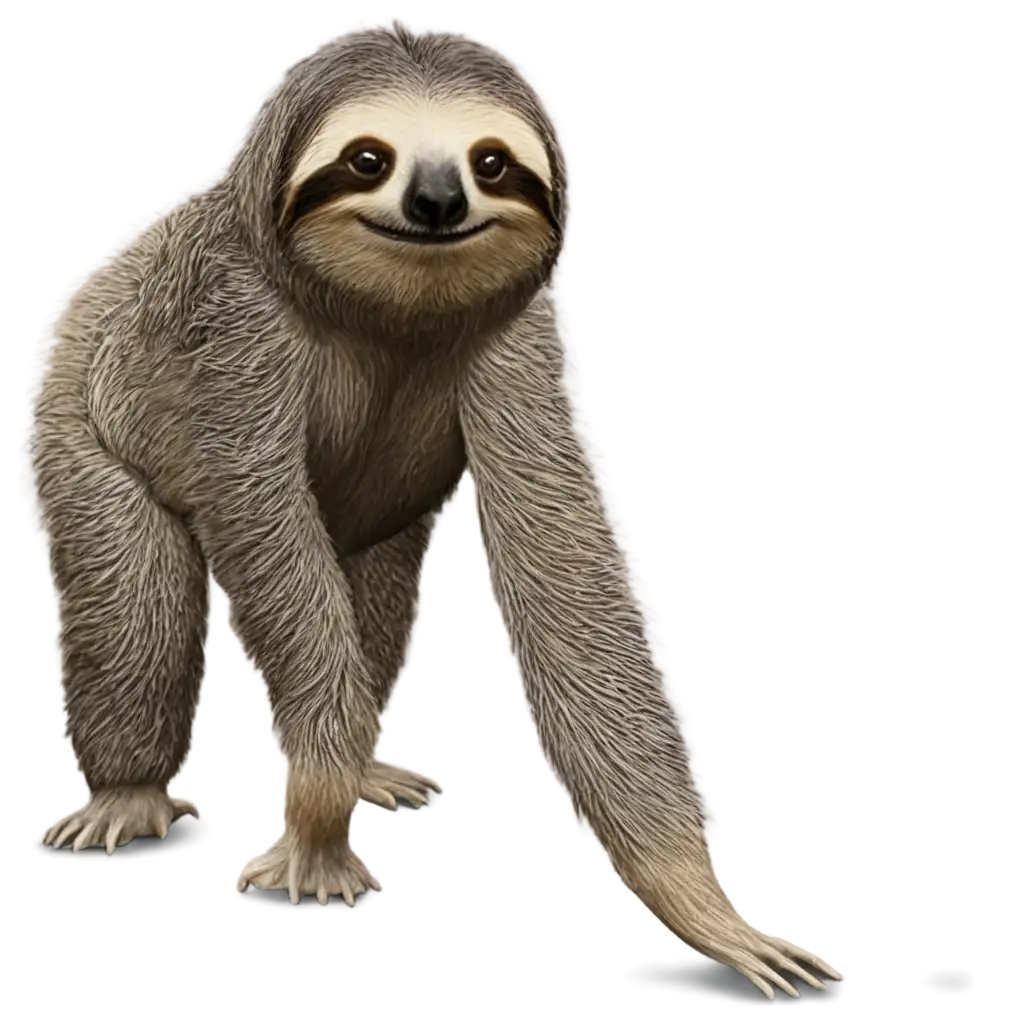 HighQuality-PNG-Image-of-a-Sloth-Animal-Walking-Capturing-Serenity-and-Grace