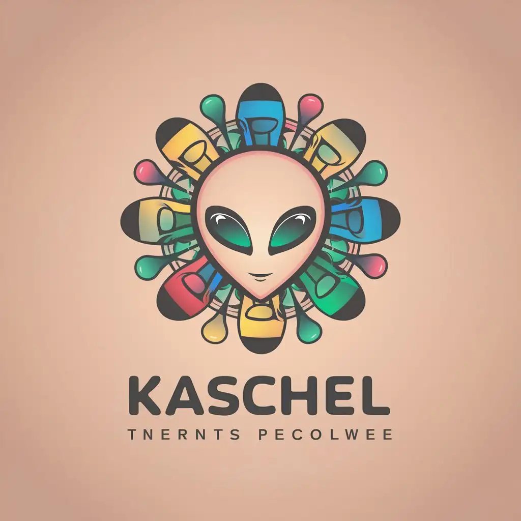 LOGO Design for Kaschel Psychedelic Space Abstract Music Technology Alien Theme