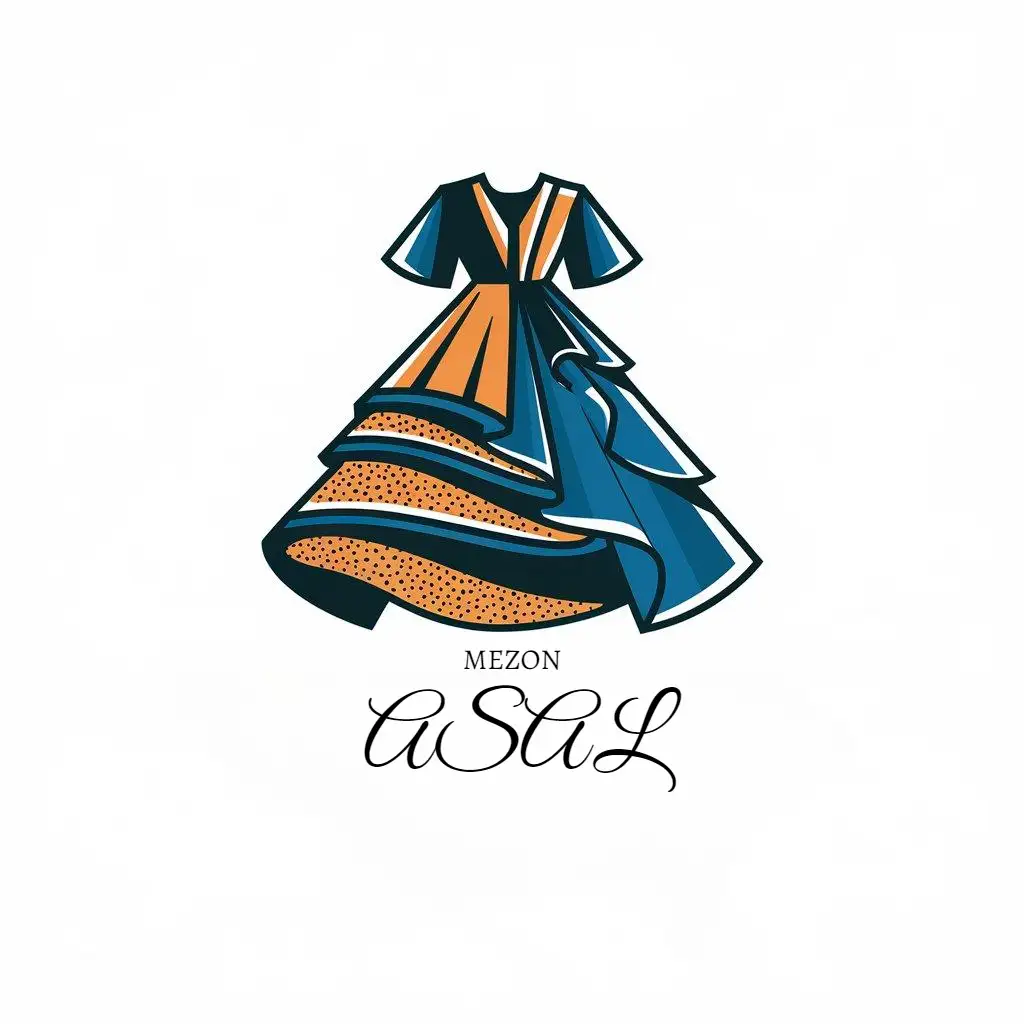 a vector logo design,with the text "mezon asal", main symbol:dresess,complex,clear background