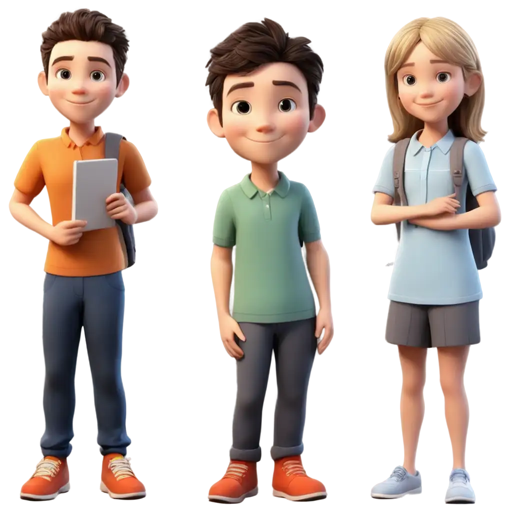 3D-Avatar-School-Children-PNG-Image-Enhance-Educational-Visuals-with-Lifelike-Avatars