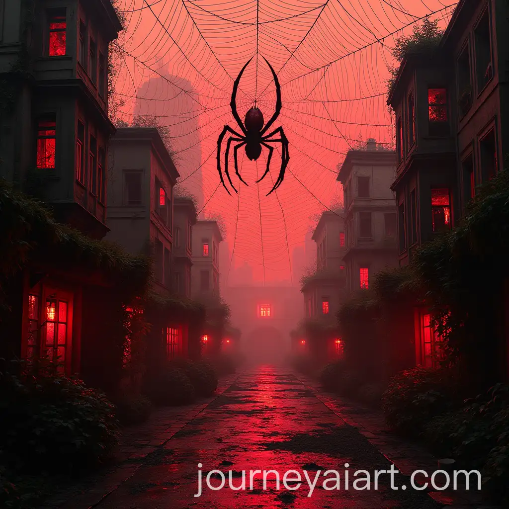 Dark-Cobweb-City-with-Spider-Creatures-and-Demonic-Lighting