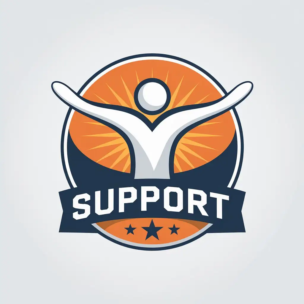 LOGO Design For Support Modern Support Symbol on Clear Background