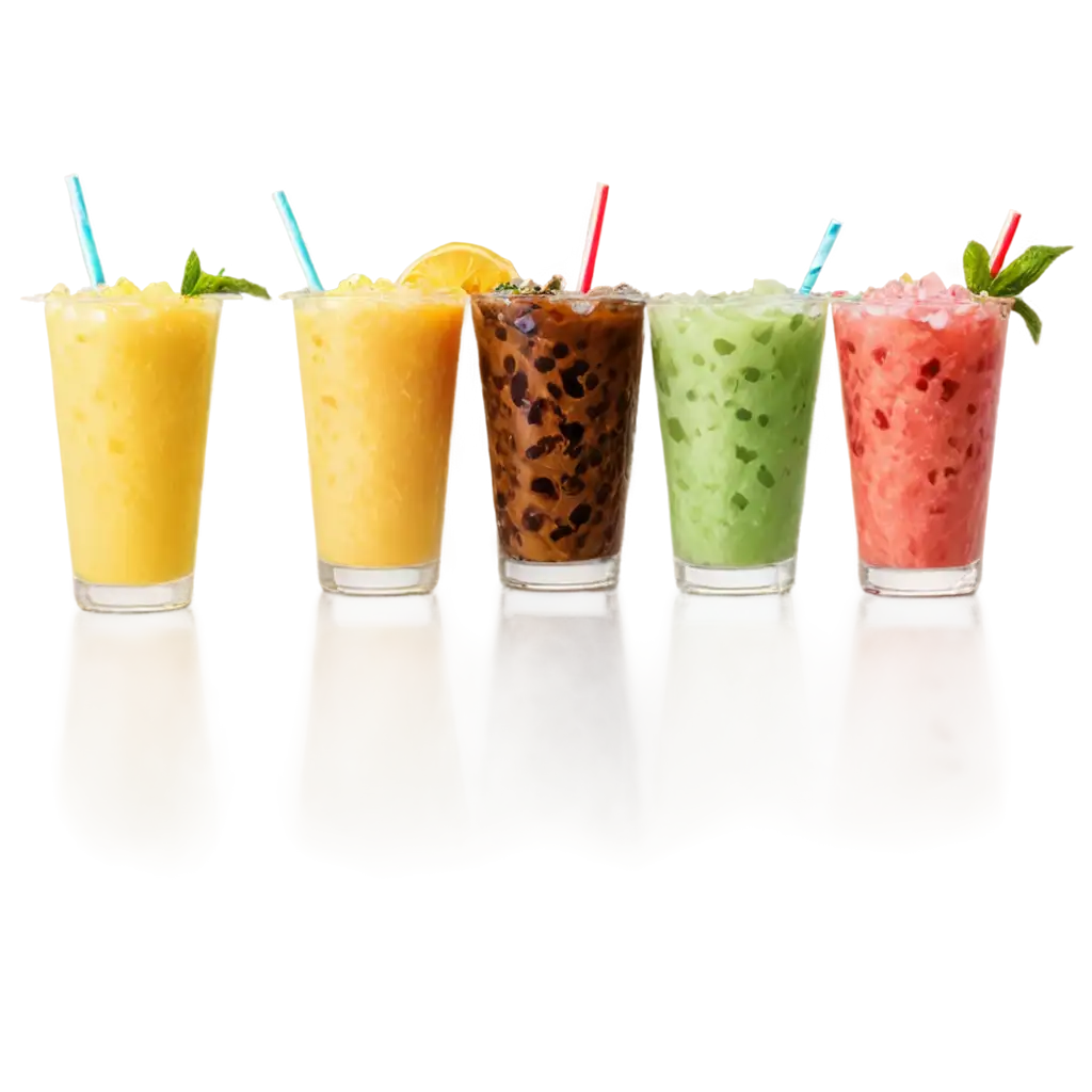 Iced-Drinks-with-Various-Flavors-in-Cups-PNG-Image-for-Refreshing-Beverage-Designs