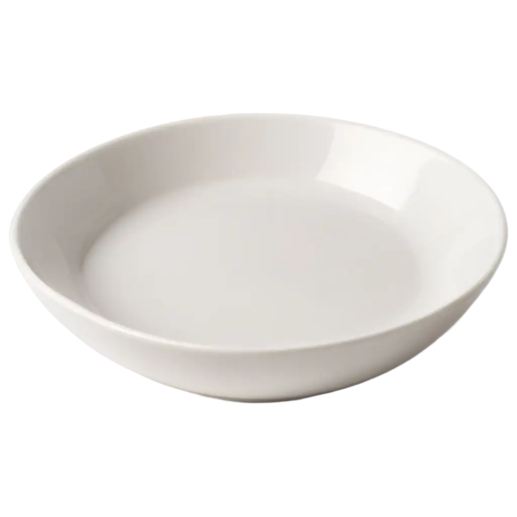 an empty white deep plate without a picture
