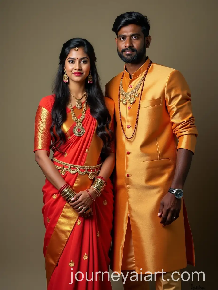 South-Indian-Couple-in-Traditional-Attire-Portrait