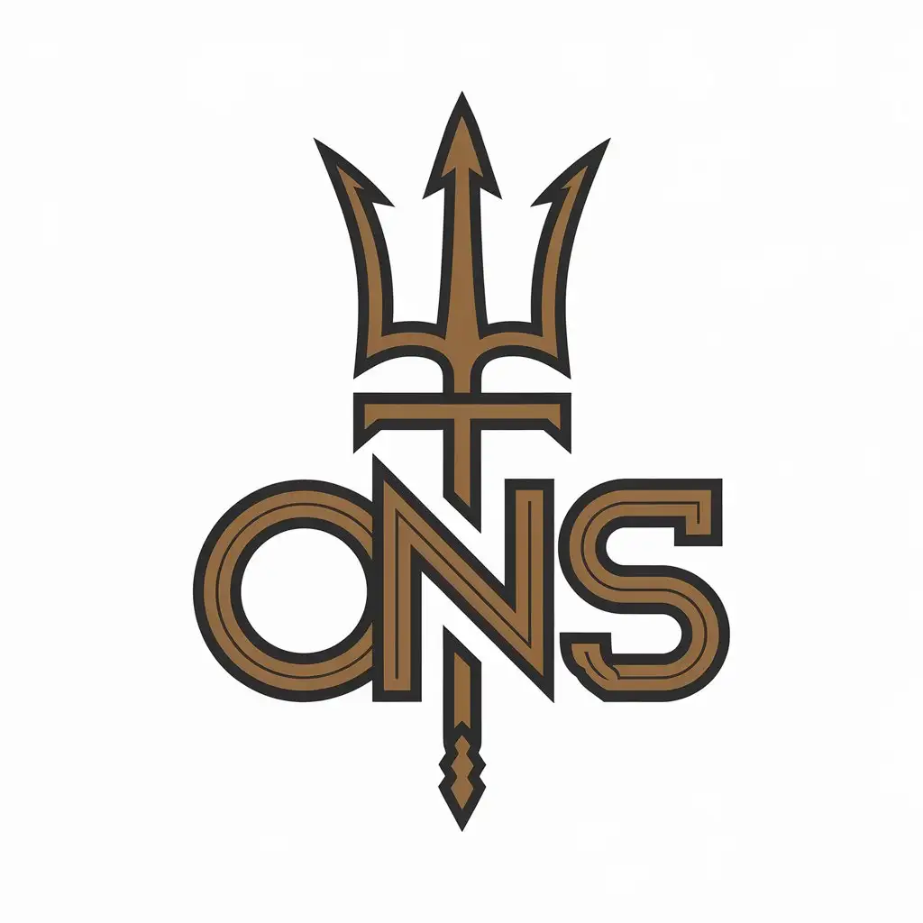 LOGO Design for ONS Trident Symbol with Moderate Style for Religious Industry