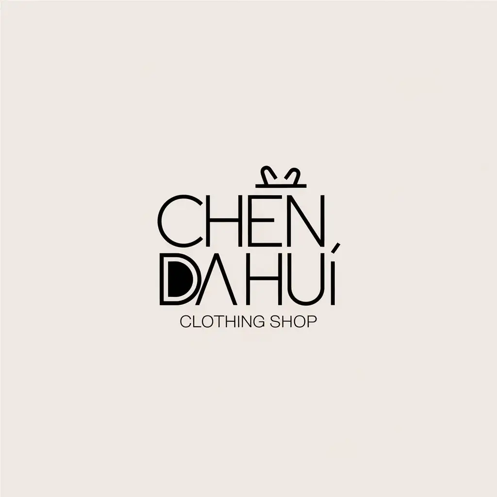 a vector logo design,with the text "Chen Da Hui's clothing shop", main symbol:Chen Da Hui,Minimalistic,be used in women's clothing industry,clear background