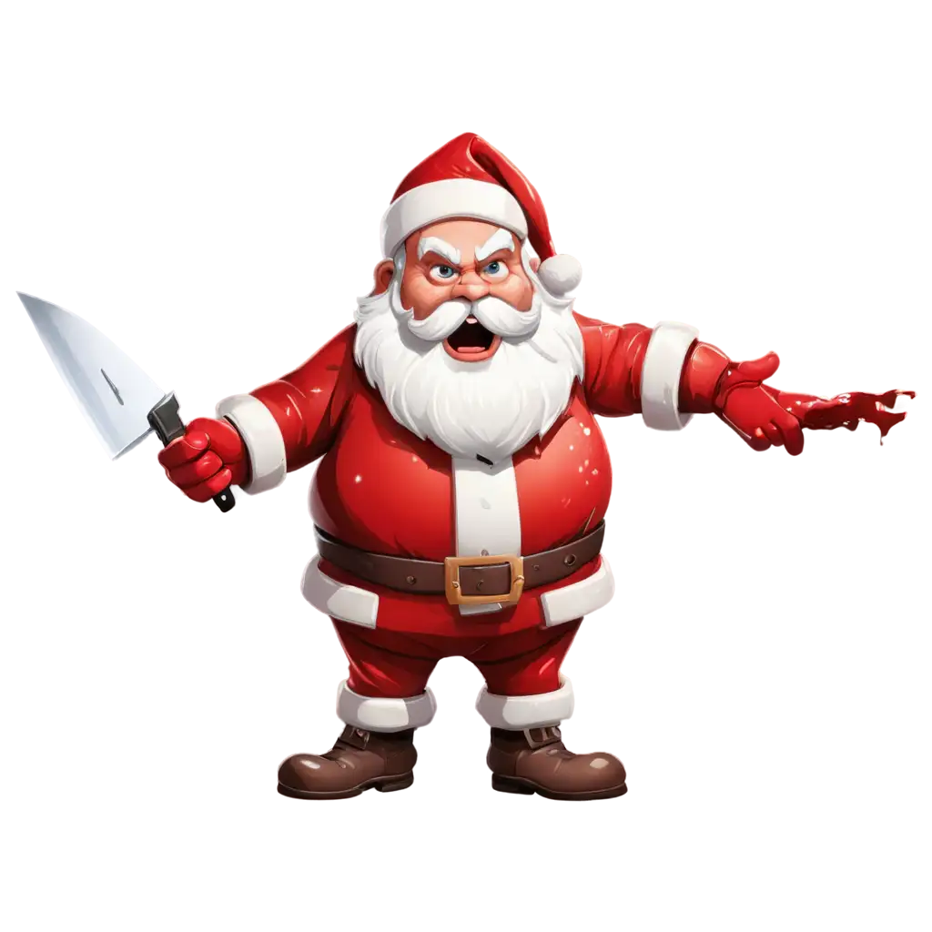 Angry-Santa-Holding-a-Bloody-Knife-2D-Caricature-PNG-Image-for-Dark-Holiday-Themes