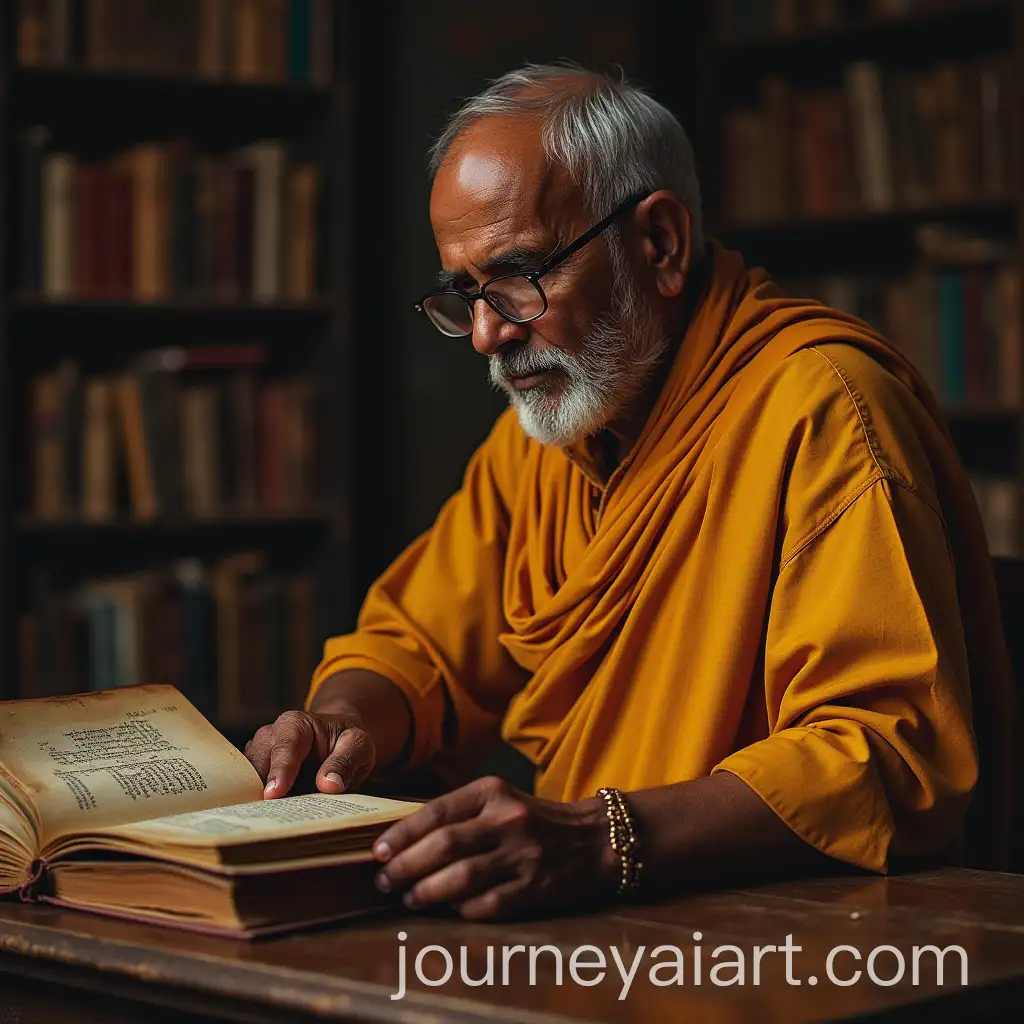 Adi-Sankara-Surrounded-by-Ancient-Texts-and-Wisdom