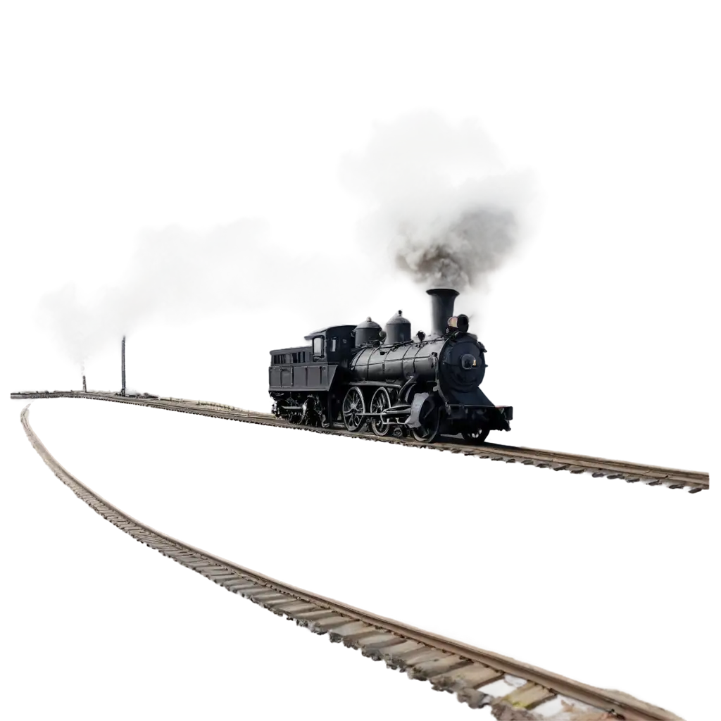 HighQuality-PNG-Image-of-Steam-Engine-Vehicle-on-Train-Track