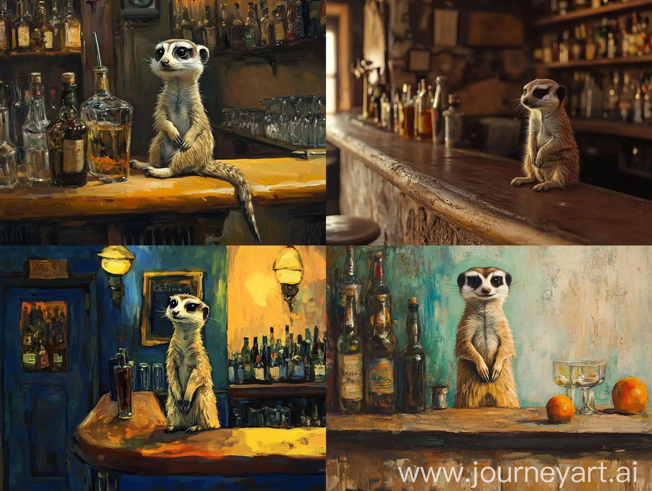 Curious-Meerkat-in-a-Bar-Scene