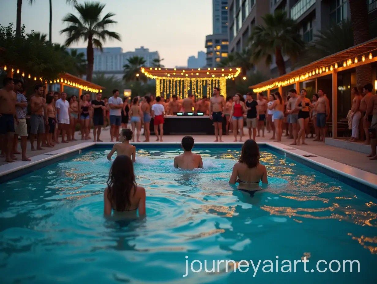 River-and-Poolside-DJ-Party-at-Hotel-with-Bikini-Girls-BBQ-and-Evening-Vibes