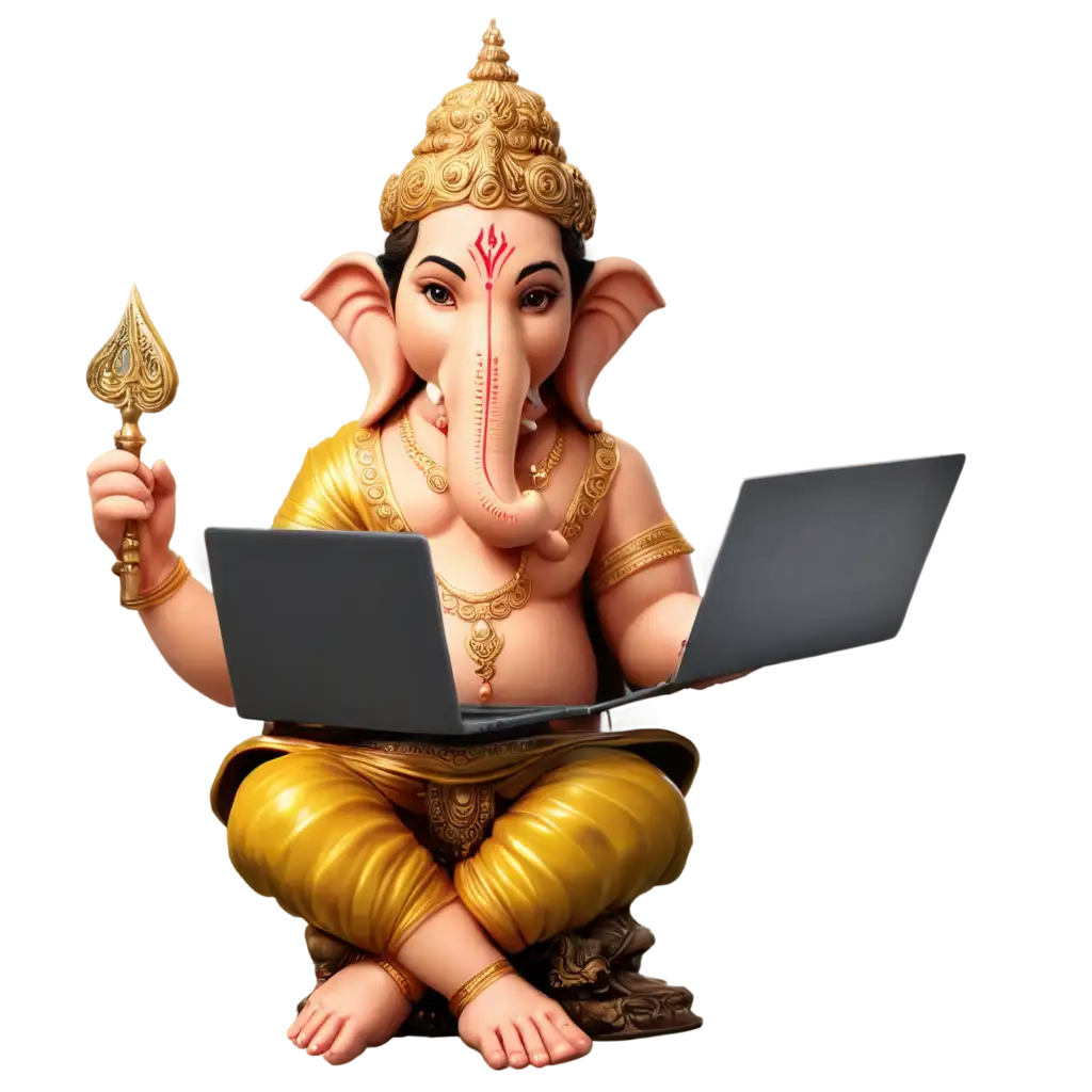 Lord-Ganesha-Using-Laptop-PNG-Image-with-Legal-Lancer-Theme