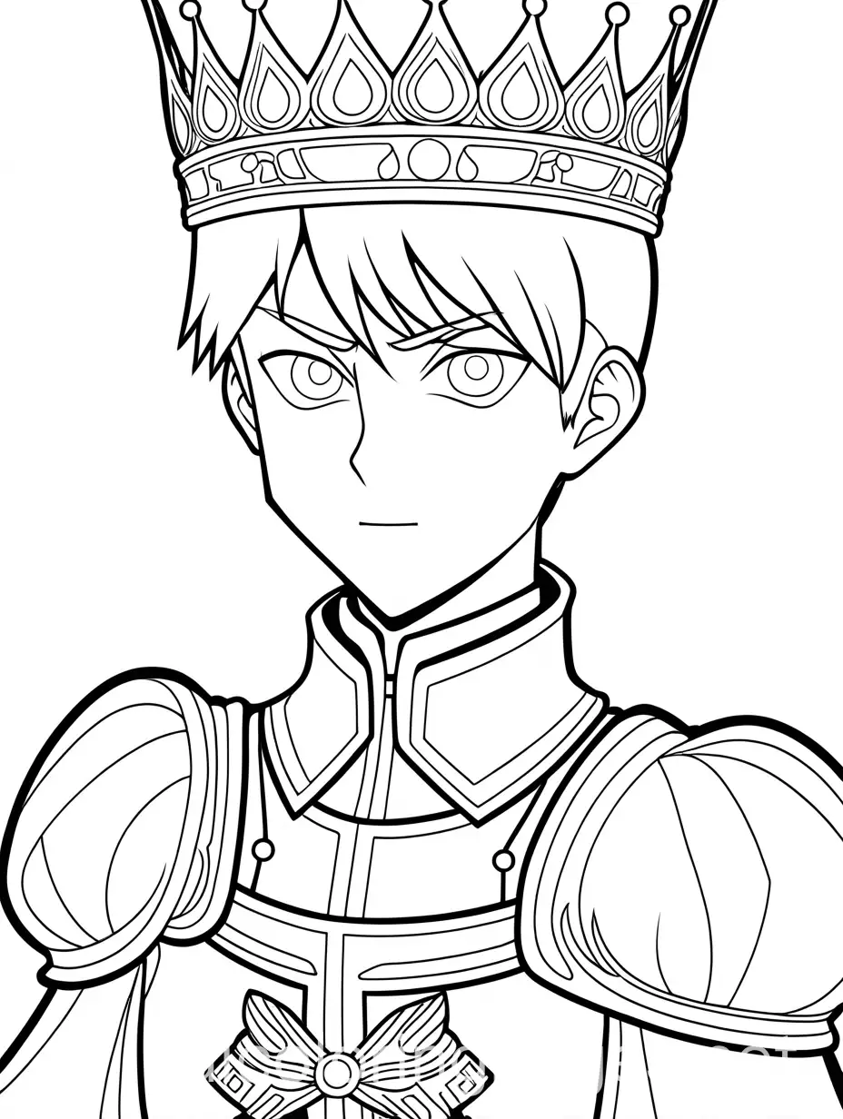 Reigen-Arataka-from-Mob-Psycho-100-Dressed-as-a-Princess-Simple-Coloring-Page-for-Kids