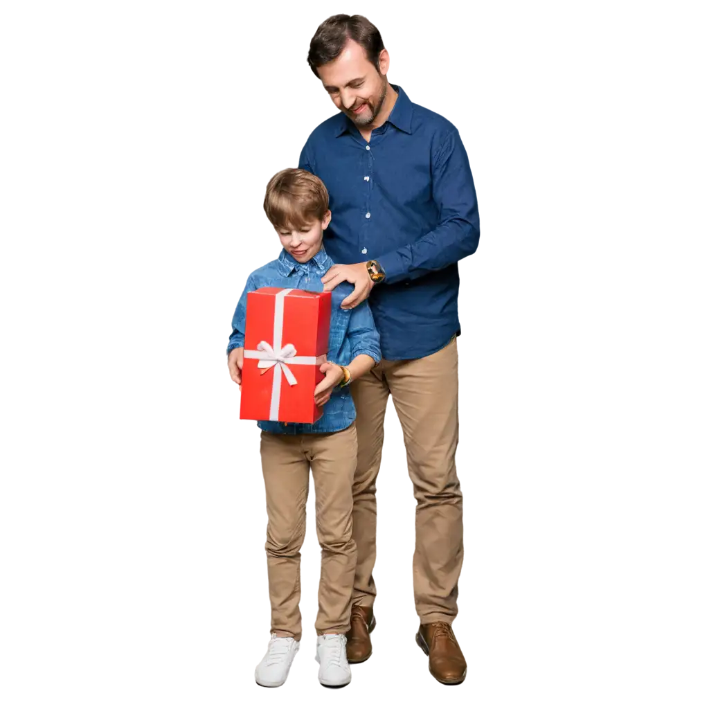 Heartwarming-PNG-Image-of-a-Father-Giving-a-Present-to-His-Son