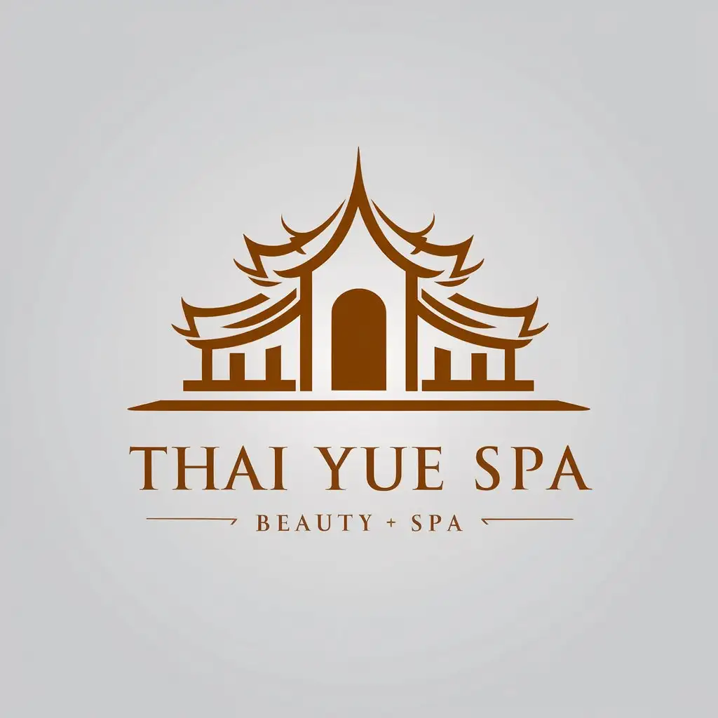 LOGO-Design-for-Thai-Yue-SPA-Minimalistic-Thai-Architecture-Symbol-in-Beauty-Spa-Industry