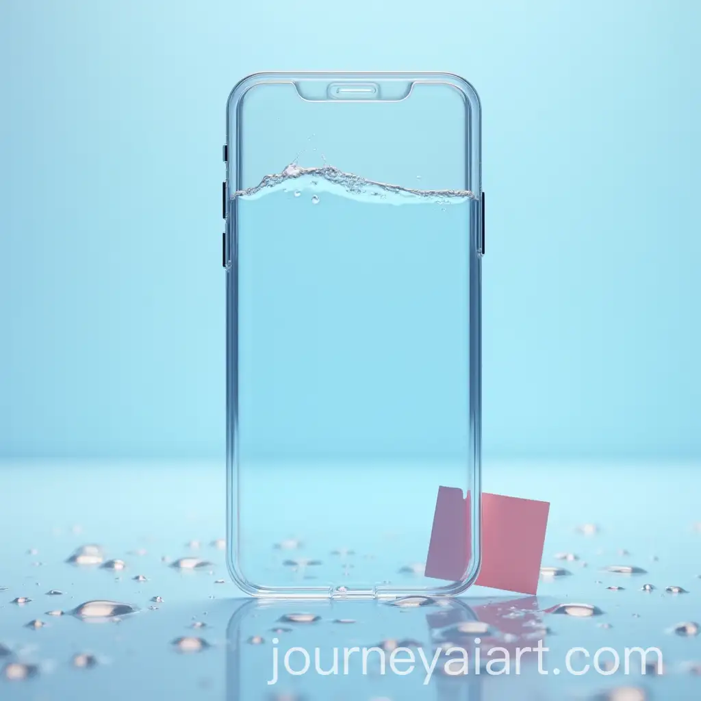 iPhone-16-Pro-Max-in-Water-with-Transparent-Screen-and-Pink-Paper-Note