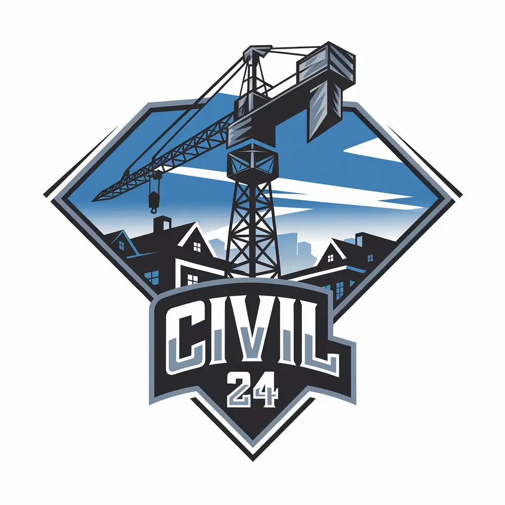 LOGO-Design-for-Civil-24-Tower-Crane-with-Skyline-and-Clear-Sky