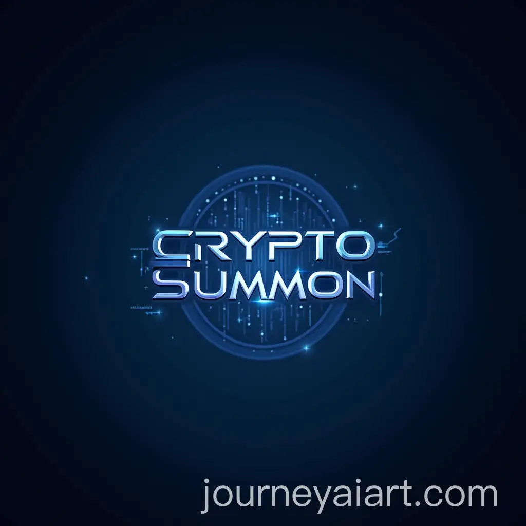 Sleek-and-Modern-Crypto-Summon-Logo-with-Capri-Blue-Background