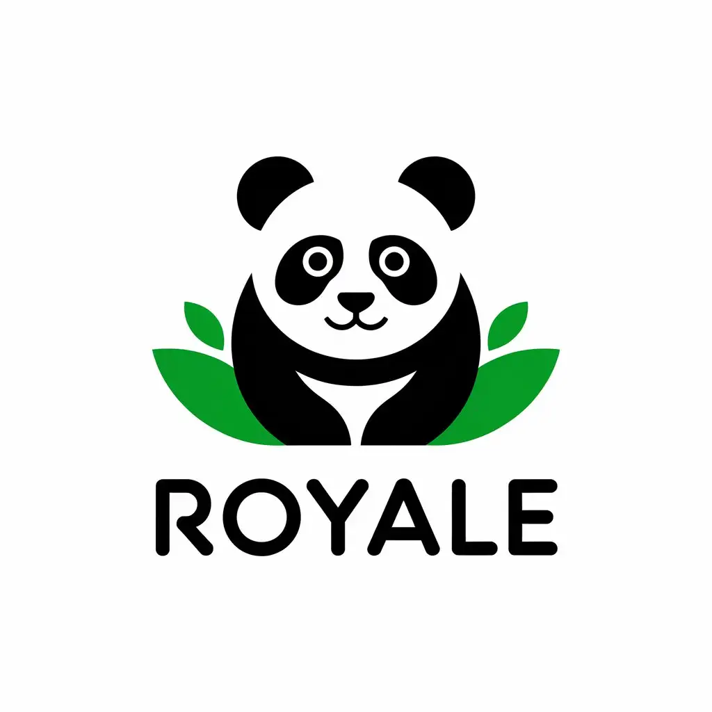 a vector logo design,with the text "Royale", main symbol:pandawatch,Moderate,be used in Home Family industry,clear background