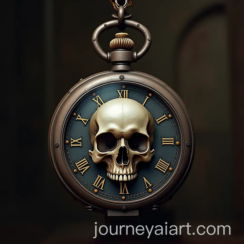 Vintage-Pocket-Watch-with-Skull-Design