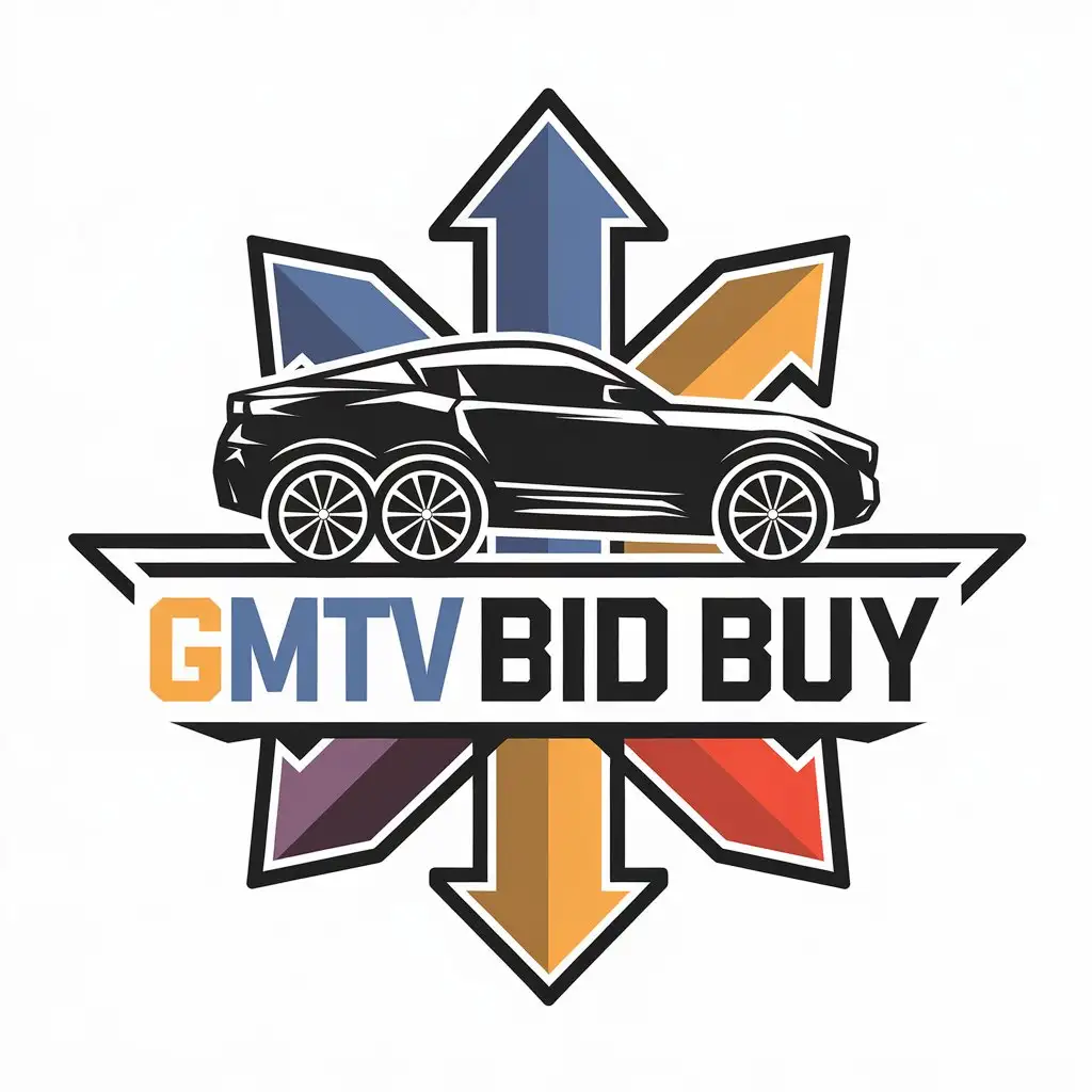 LOGO Design for GMTV Bid Buy AutomotiveThemed Vector Logo with Car Symbol