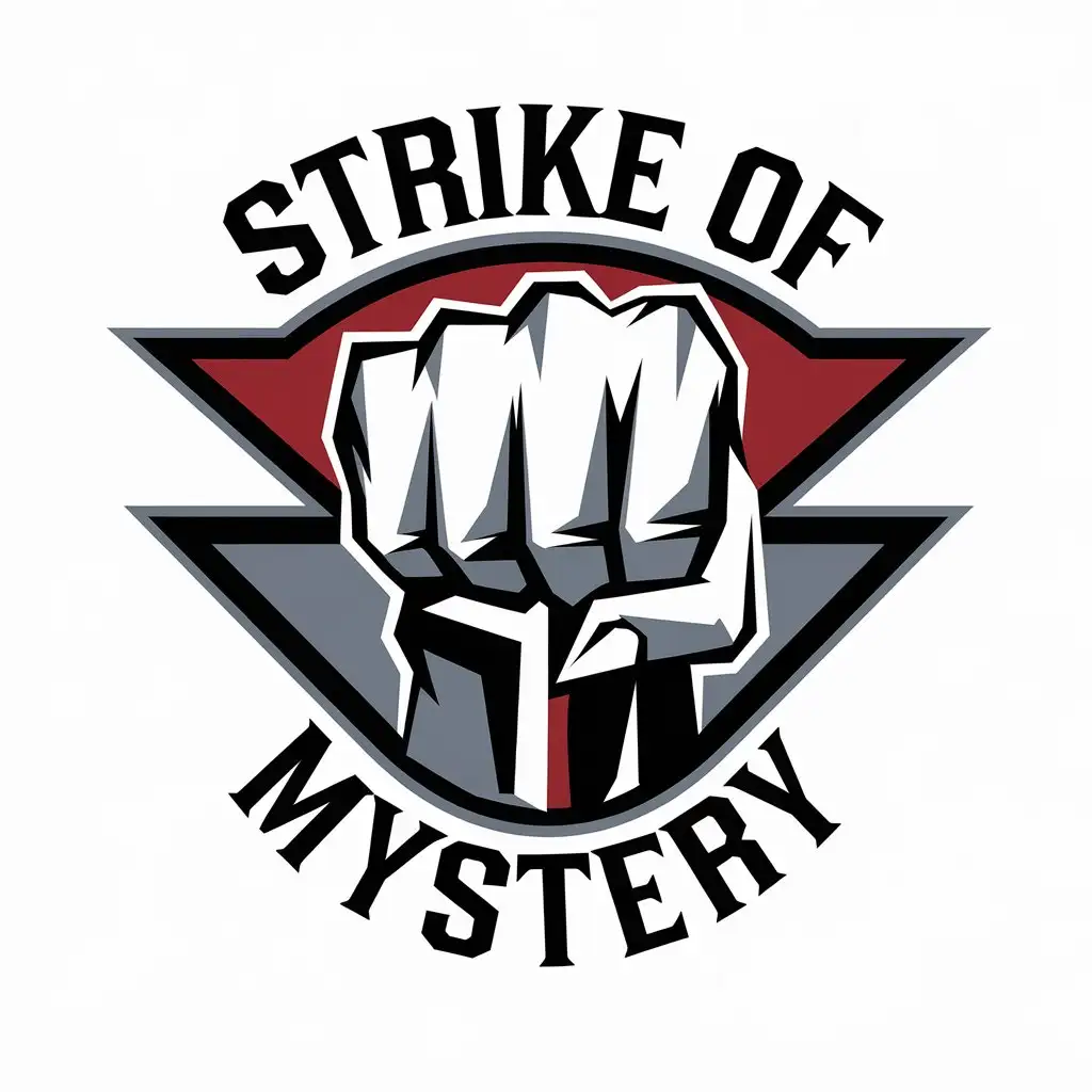 LOGO-Design-for-Strike-of-Mystery-Dynamic-Fist-Emblem-for-Sports-Fitness-Industry