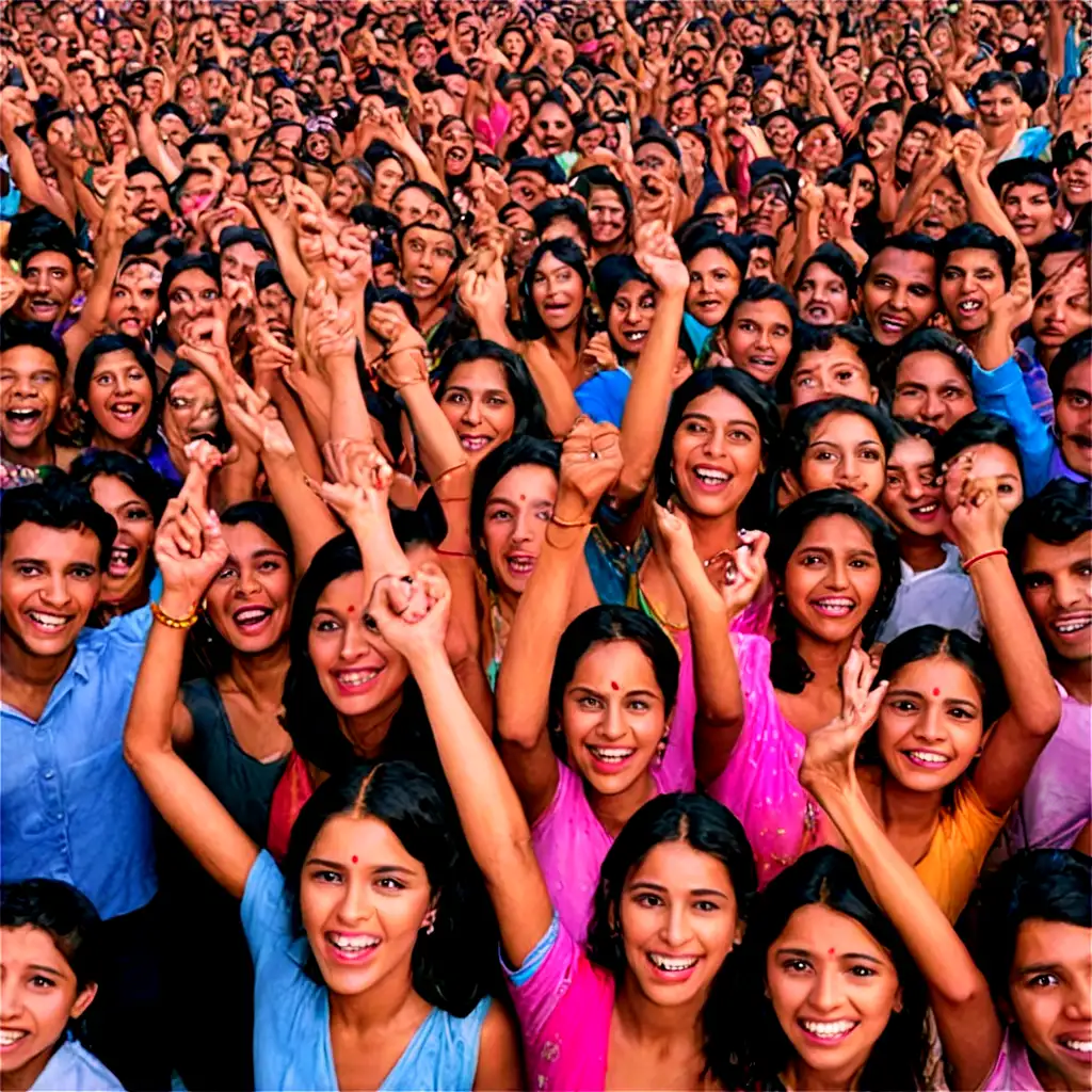 HighQuality-PNG-Image-of-Indian-People-Crowd-Cheering-Enhance-Online-Presence