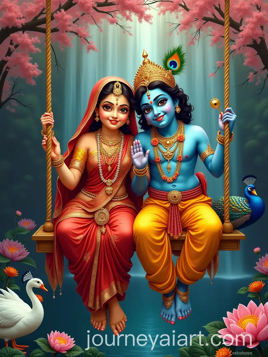 Radha-and-Krishna-on-Celestial-Swing-with-Divine-Joy-and-Playful-Charm