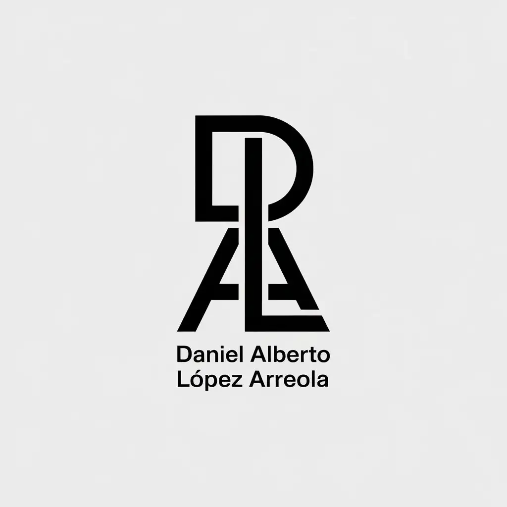 LOGO Design for Daniel Alberto Lpez Arreola Minimalist Vector with DA LA Initials for the Otros Industry