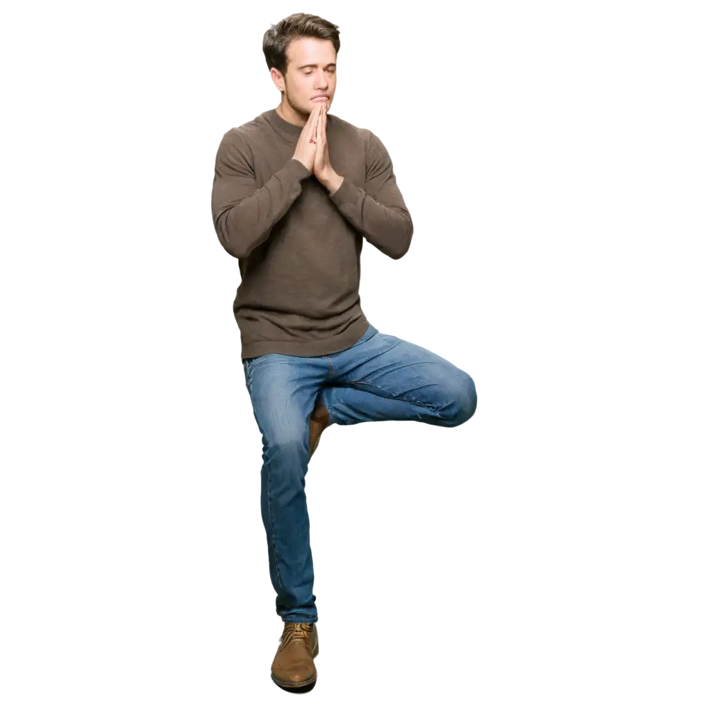 Man-Praying-to-God-PNG-Image-HighQuality-Religious-Artwork-for-Multiple-Uses