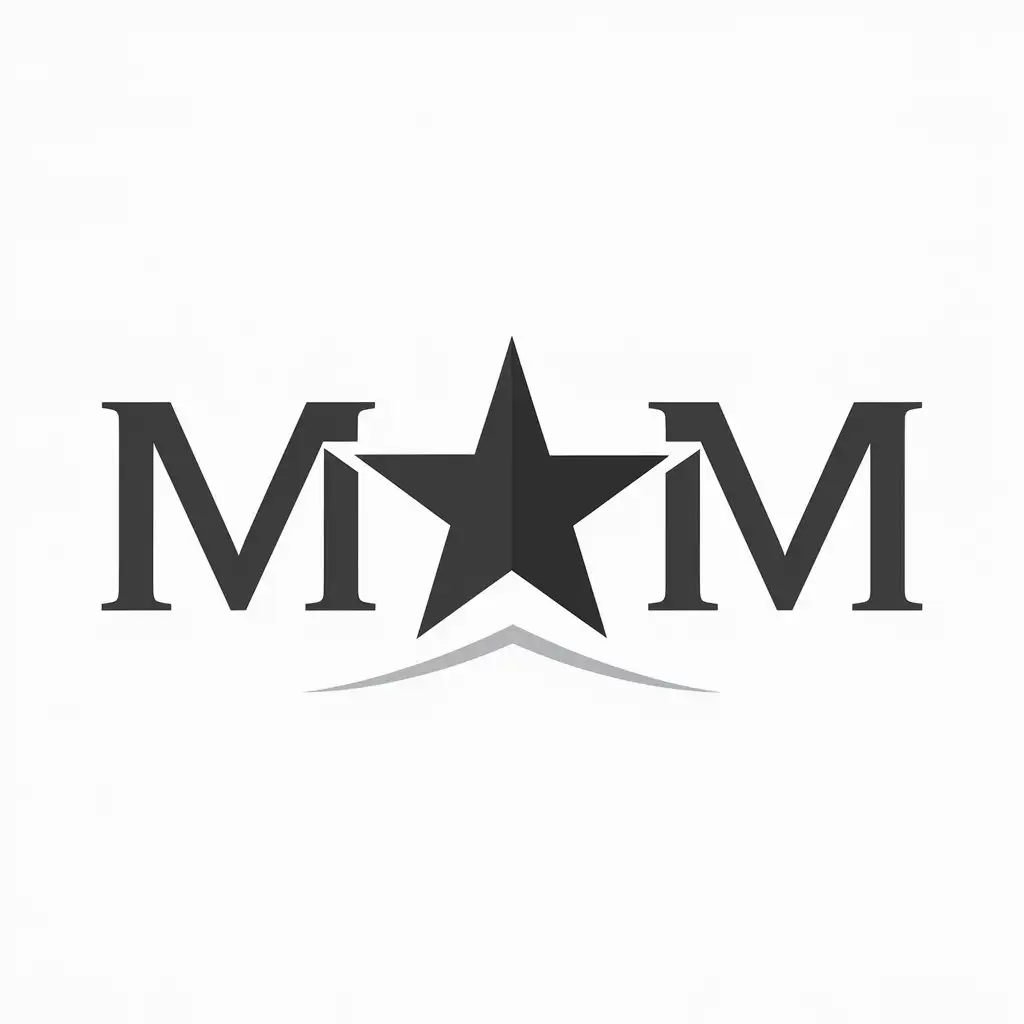 a logo design,with the text "MMM", main symbol:Star,Moderate,be used in Others industry,clear background